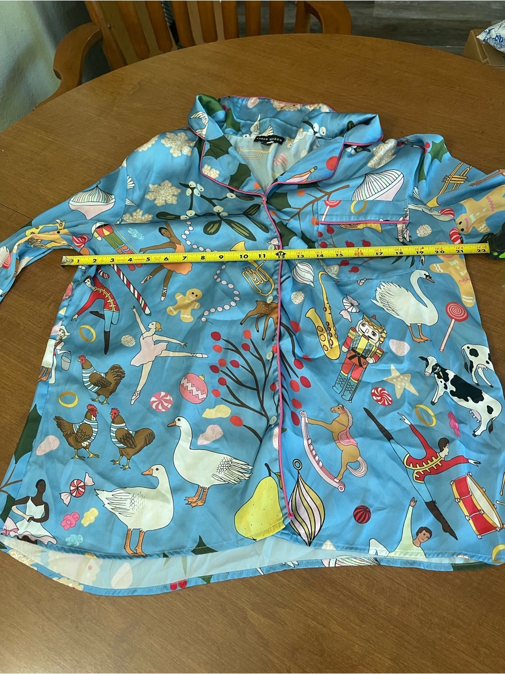 Karen Mabon 12 Days of Christmas Long Pajama Set size M - Picture 7 of 8